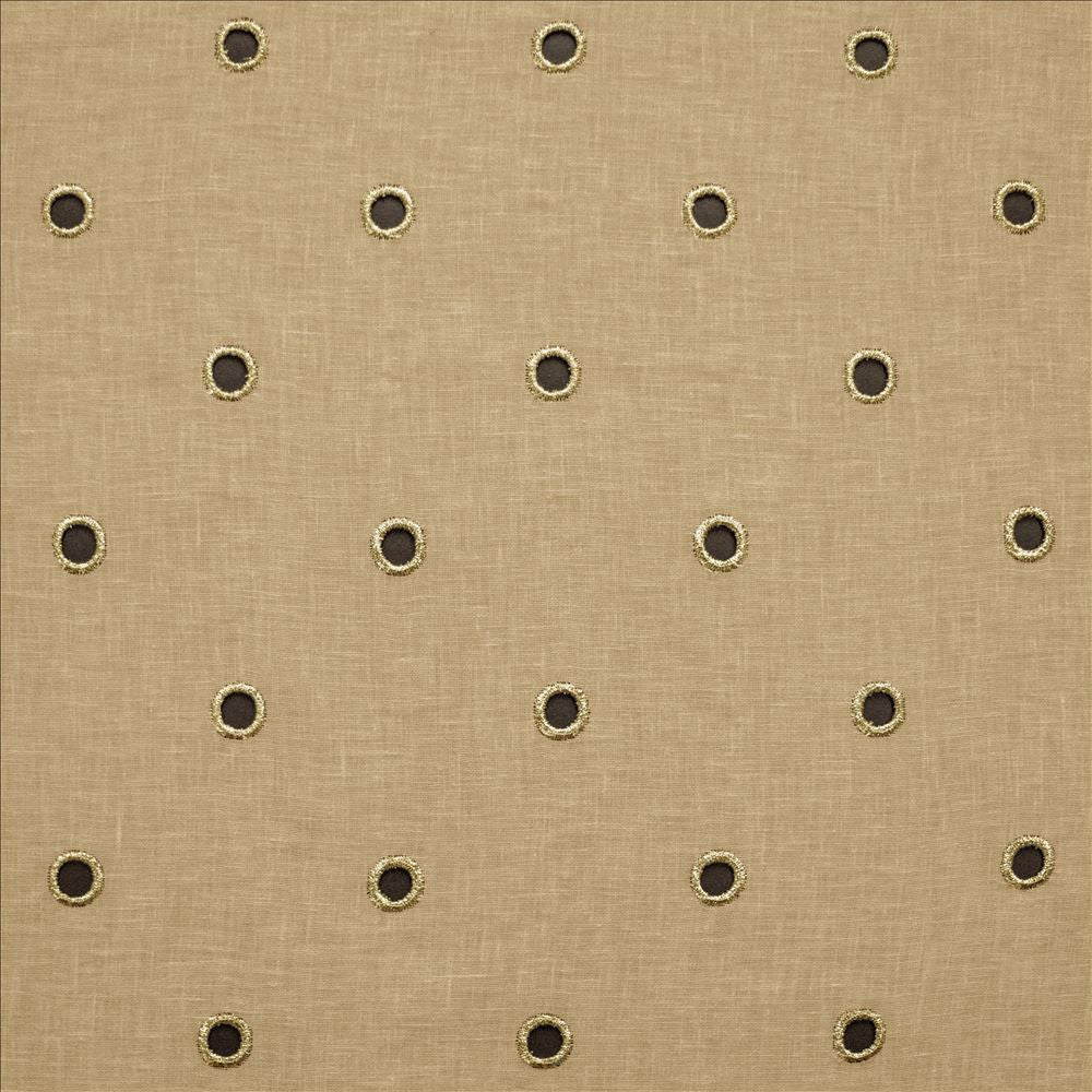 Rings Flax  by Kasmir Fabric See sample 65% Cotton
35% Polyester
 INDIA Not Tested </p><p>Repeat: Horizontal: 4 4/8 inches and Vertical: 4 6/8 inches 54  - Fabric Carolina -