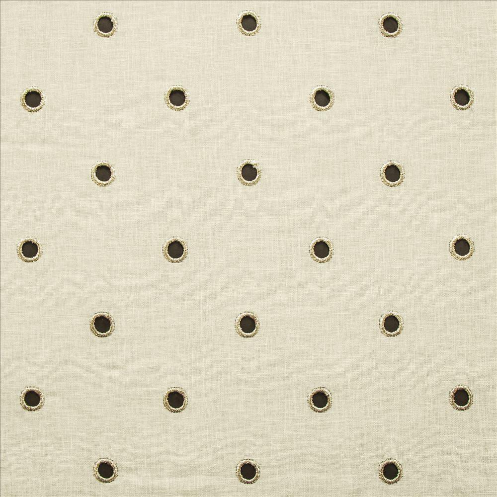 Rings Ivory by Kasmir Fabric 5157 65% Cotton
35% Polyester
 INDIA </p><p>Repeat: Horizontal: 4 4/8 inches and Vertical: 4 6/8 inches 54 - Fabric Carolina -
