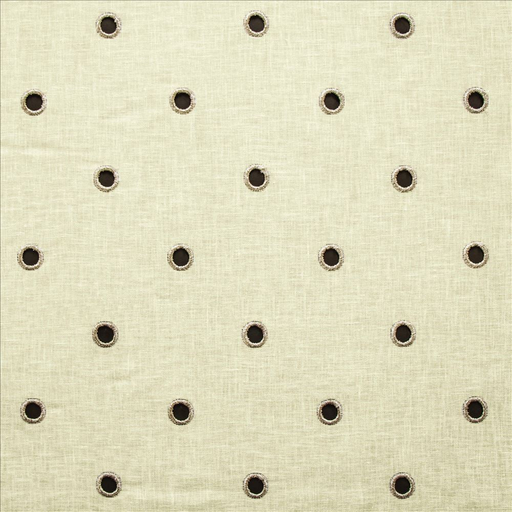 Rings Ivory by Kasmir Fabric 5157 65% Cotton 35% Polyester INDIA Not Tested Horizontal: 4 4/8 inches and Vertical: 4 6/8 inches 54 - Fabric Carolina -