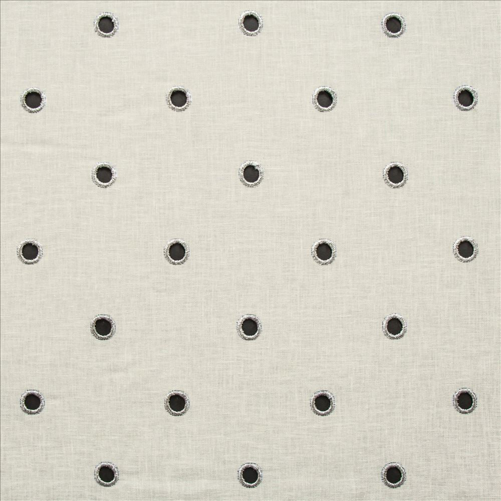 Rings Winter White by Kasmir Fabric 5157 65% Cotton
35% Polyester
 INDIA Not Tested </p><p>Repeat: Horizontal: 4 4/8 inches and Vertical: 4 6/8 inches 54 - Fabric Carolina -