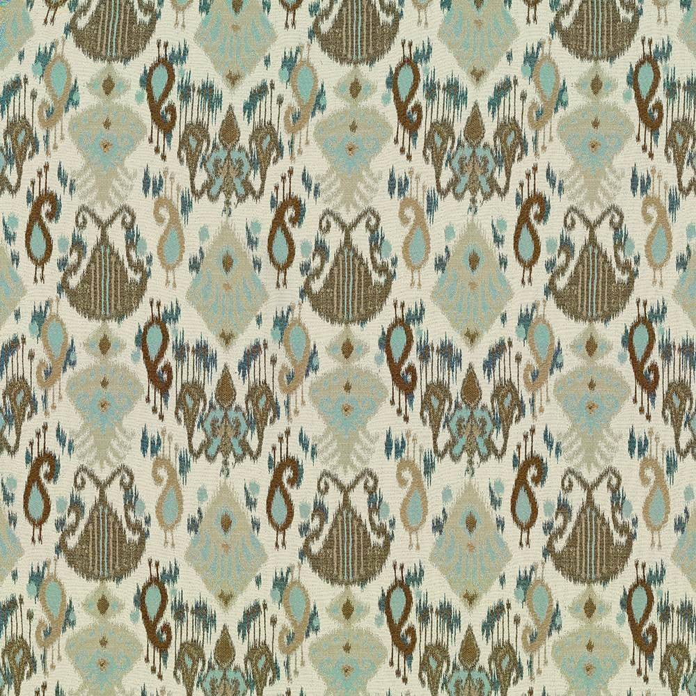 Rio Chama Aegean by Kasmir Fabric 1420 INDIA 15,000 Wyzenbeek Double Rubs H: 13 4/8 inches, V:15 6/8 inches 55 - Fabric Carolina - Kasmir