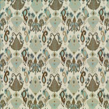 Rio Chama Aegean by Kasmir Fabric 1420 82% Polyester 18% Viscose INDIA 15,000 Wyzenbeek Double Rubs H: 13 4/8 inches, V: 15 6/8 inches 55 - Fabric Carolina - Kasmir