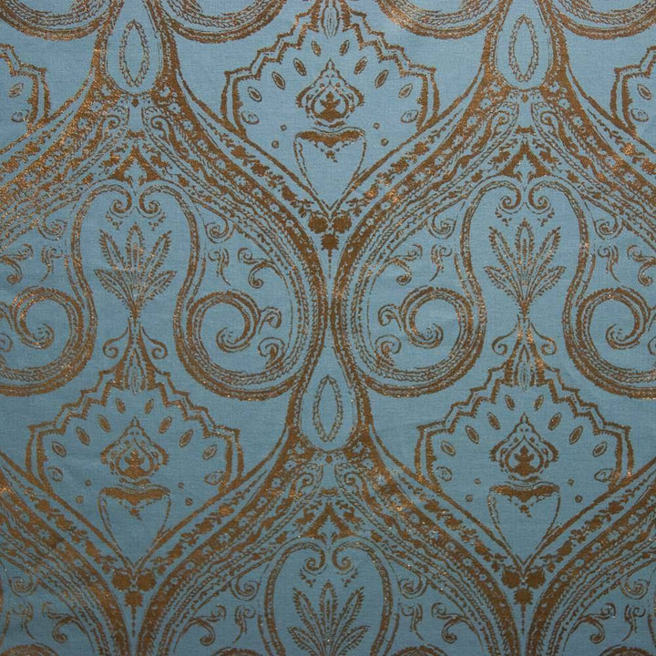 Rive Gauche Turquoise by Kasmir Fabric 1385 CHINA Not Tested H: 14 2/8 inches, V:24 7/8 inches 54 - Fabric Carolina - Kasmir