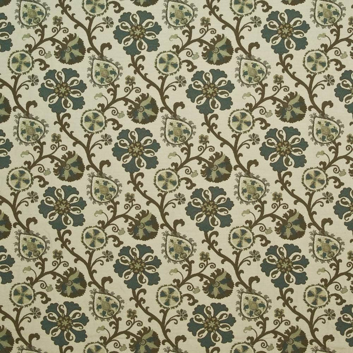 Rivulet Teal by Kasmir Fabric 1403 CHINA 6,000 Wyzenbeek Double Rubs H: 13 4/8 inches, V:11 4/8 inches 54 - 55 - Fabric Carolina - Kasmir