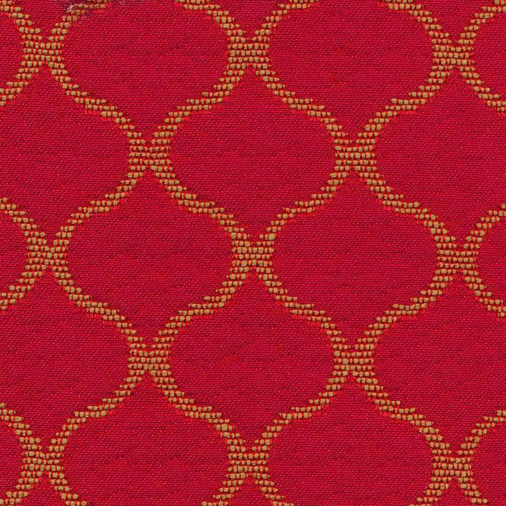 Rixford Trellis Red Hot by Kasmir Fabric 1402 CHINA 12,000 Wyzenbeek Double Rubs H: 1 7/8 inches, V:1 6/8 inches 56 - 57 - Fabric Carolina - Kasmir