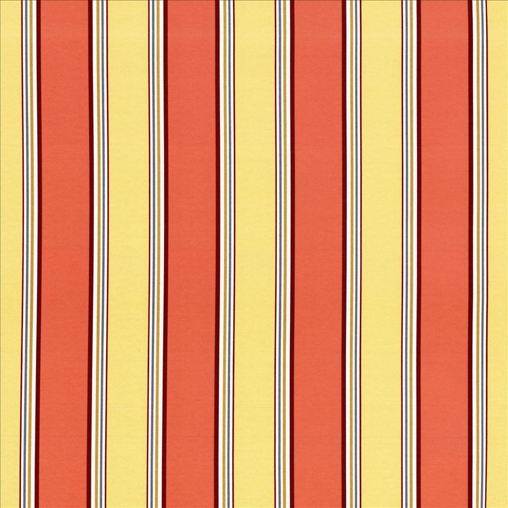Robuchon Stripe Paprika by Kasmir Fabric 5063 55% Cotton
45% Polyester
 SPAIN </p><p>Repeat: Horizontal: 8 4/8 inches and Vertical: N/A 54 - 56 - Fabric Carolina -