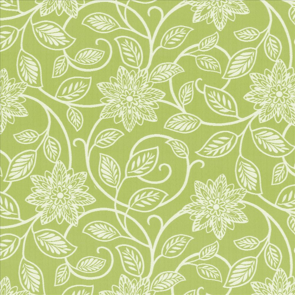 Romance Lime by Kasmir Fabric 5090 100% Polyester CHINA 24,000 Wyzenbeek Double Rubs Horizontal: 29 2/8 inches and Vertical: 14 3/8 inches 54 - Fabric Carolina -
