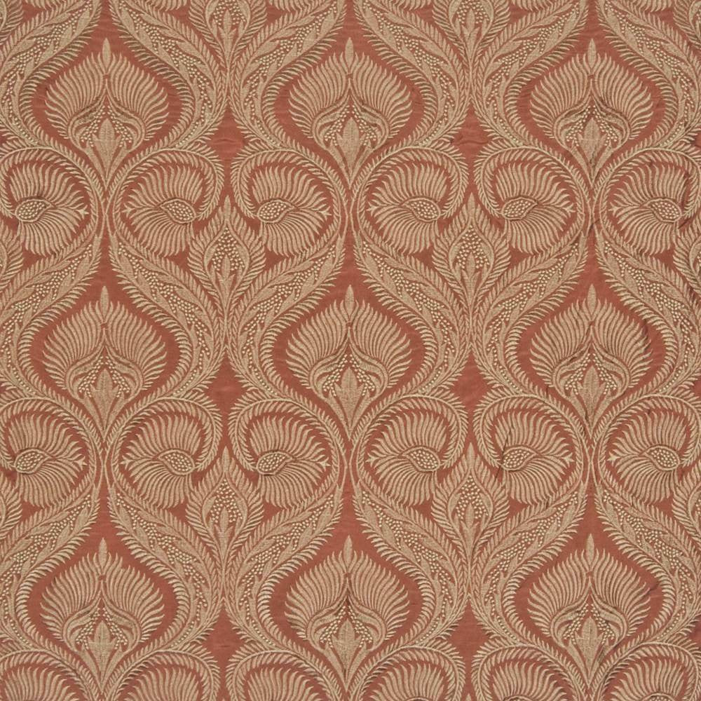 Romanza Tangerine by Kasmir Fabric 1387 CHINA 12,000 Wyzenbeek Double Rubs H: 11 inches, V:11 4/8 inches 52 - 58 - Fabric Carolina - Kasmir