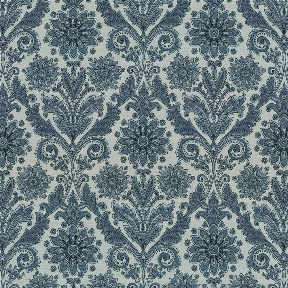 Romesco Aqua by Kasmir Fabric 8003 50% Polyester
50% Viscose
 CHINA 30,000 Wyzenbeek Double Rubs Horizontal: 14 6/8 inches and Vertical: 23 inches 54 - Fabric Carolina -