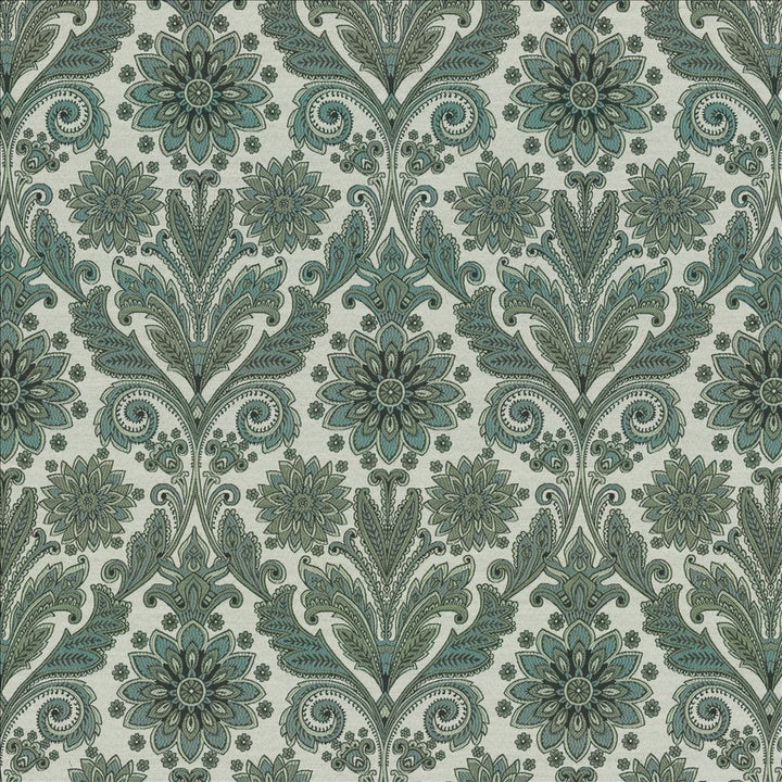 Romesco Seaweed by Kasmir Fabric 8003 50% Polyester
50% Viscose
 CHINA </p><p>Repeat: Horizontal: 14 6/8 inches and Vertical: 23 inches 54 - 56 - Fabric Carolina -