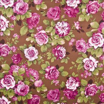 Rose Garden Fuchsia by Kasmir Fabric 1371 100% Cotton CHINA 15,000 Wyzenbeek Double Rubs H: 54 inches, V: 25 2/8 inches 54 - 57 - Fabric Carolina - Kasmir