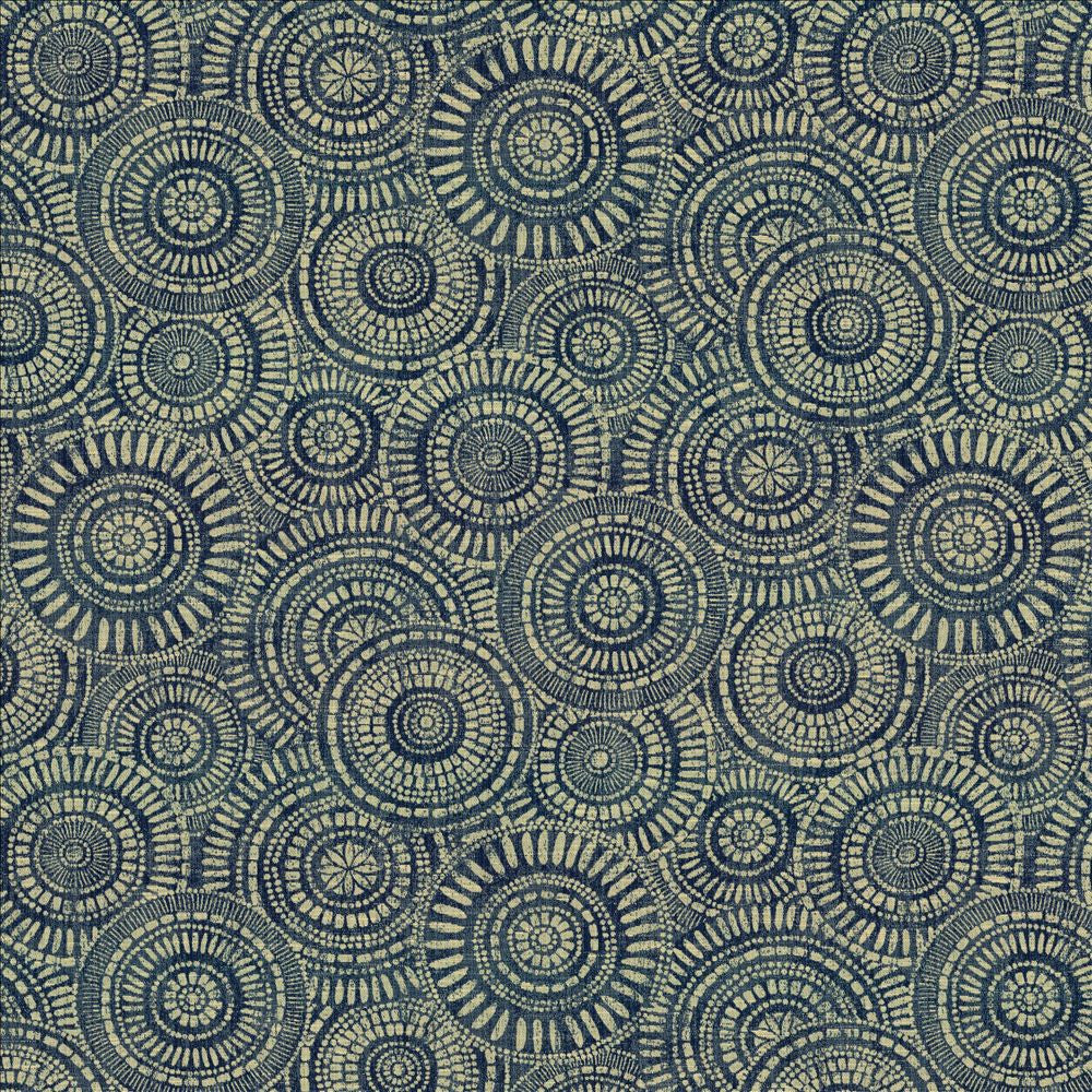 Round We Go Indigo  by Kasmir Fabric See sample 73% Polyester
27% Cotton
 CHINA 50,000 Wyzenbeek Double Rubs </p><p>Repeat: Horizontal: 28 4/8 inches and Vertical: 28 4/8 inches 57  - Fabric Carolina -
