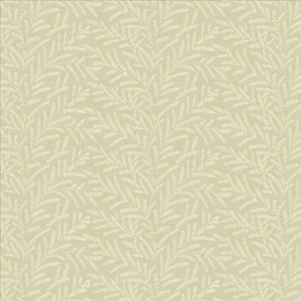 Rowan Leaf Flaxen by Kasmir Fabric 5156 52% Cotton 48% Polyester INDIA 30,000 Wyzenbeek Double Rubs Horizontal: 12 7/8 inches and Vertical: 6 2/8 inches 55 - Fabric Carolina -