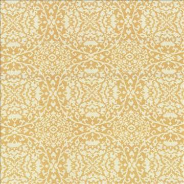 Roxelane Io Gold by Kasmir Fabric 1413 100% Acrylic USA 12,000 Wyzenbeek Double Rubs H: 14 5/8 inches, V: 13 7/8 inches 54 - Fabric Carolina - Kasmir