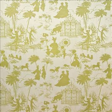 Royal Pavillion Endive by Kasmir Fabric 1406 67% Polyester 33% Rayon CHINA 15,000 Wyzenbeek Double Rubs H: 29 4/8 inches, V: 28 4/8 inches 54 - Fabric Carolina - Kasmir