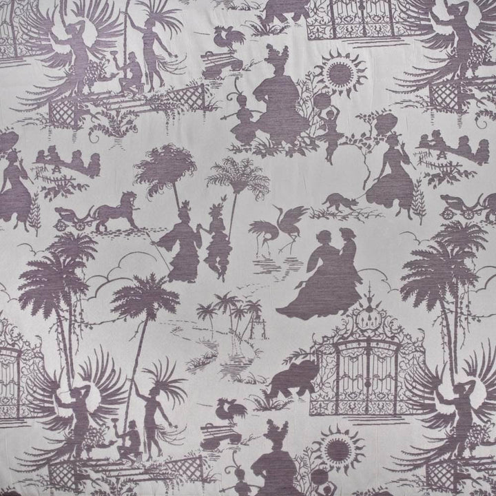 Royal Pavillion Lilac by Kasmir Fabric 1405 CHINA 15,000 Wyzenbeek Double Rubs H: 29 4/8 inches, V:28 4/8 inches 54 - Fabric Carolina - Kasmir