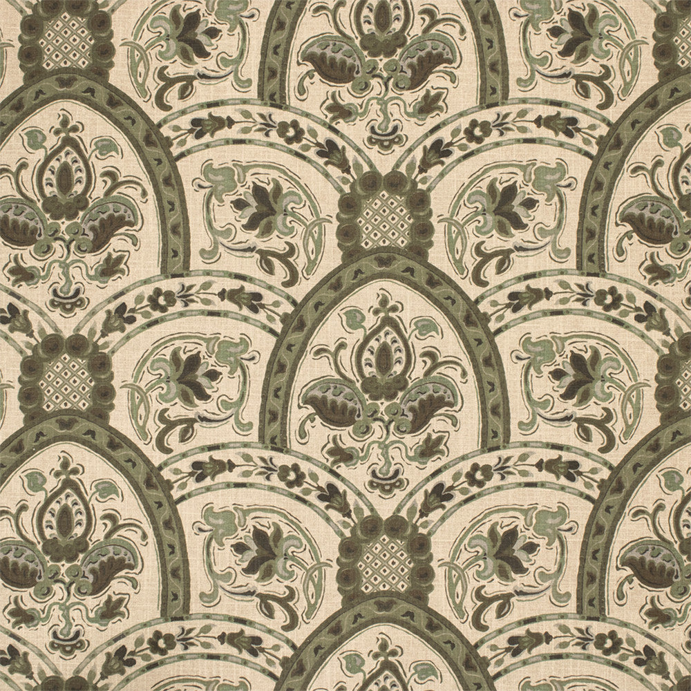 Greenhouse Fabric S7012 Hemlock - 55% Linen, 45% Cotton USA 20000 27" H, 14" V 56" - My Fabric Connection -