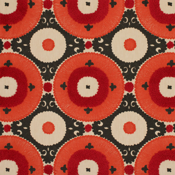 Greenhouse Fabric S7050 Chili - 52% Polyester, 48% Cotton (Embroidery: 100% Cotton) India 9000 9" H, 9.25" V 55" - My Fabric Connection -