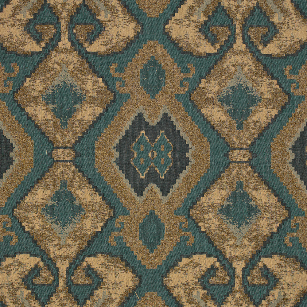 Greenhouse Fabric S7071 Topaz - 100% Polyester India 15000 27.99" H, 15" V 54" - My Fabric Connection -