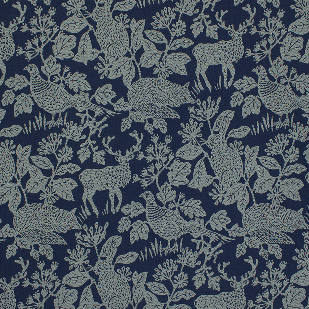 Greenhouse Fabric S7076 Indigo - 73.88% Cotton, 26.12% Polyester USA 33000 29" H, 26.125" V 57" - My Fabric Connection -