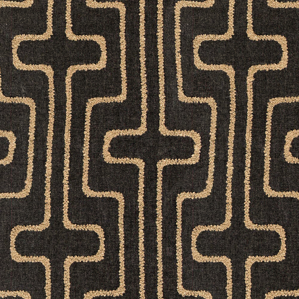 Greenhouse Fabric S7082 Charcoal - 100% Polyester India 55000 9" H, 8.75" V 53" - My Fabric Connection -