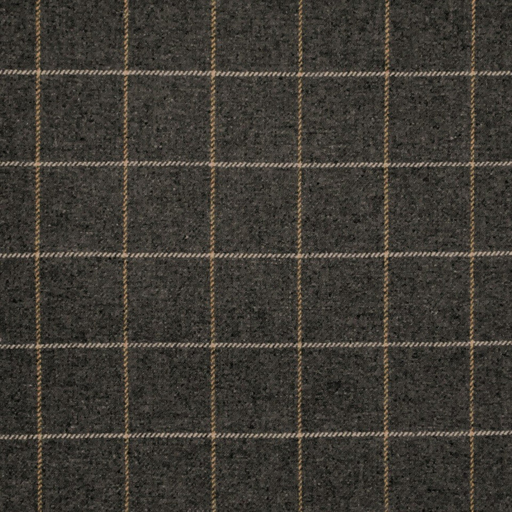 S7115 Charcoal by Greenhouse Designer Fabric - 40% Wool, 35% Polyester, 15% Nylon, 10% Acrylic India 51000 2" H, 2" V 54" - Swanky Fabrics -