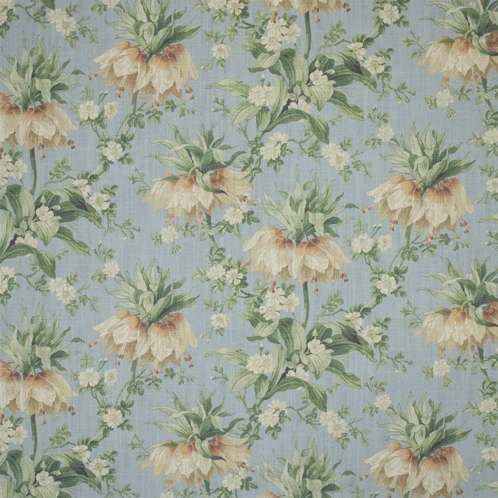 Greenhouse Fabric S7140 Bleu Nattier - 97% Cotton, 3% Linen Pakistan 20000 13.5" H, 27" V 58" - My Fabric Connection -