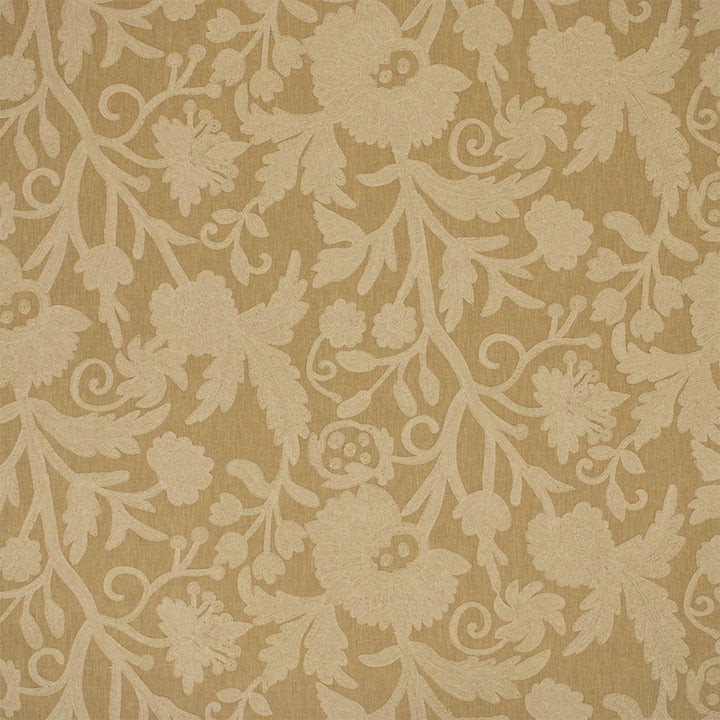 Greenhouse Fabric S7151 Tussah - 66% Polyester, 23% Cotton, 11% Linen (Embroidery: 60% Polyester, 25% Cotton, 15% Linen) India 9000 17" H, 26.5" V 54" - My Fabric Connection -