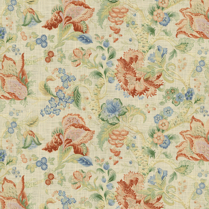 Greenhouse Fabric S7190 Salmon - 100% Cotton China 15000 27" H, 18" V 54" - My Fabric Connection -