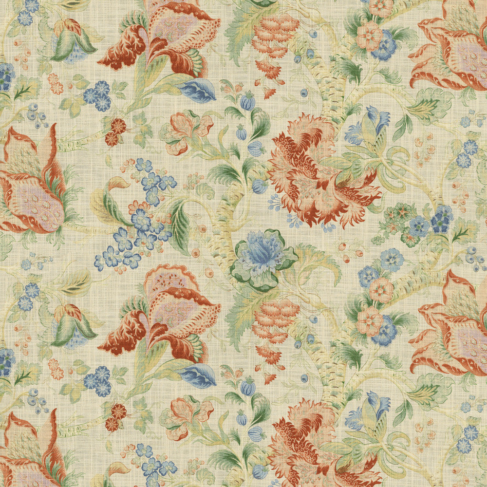 Greenhouse Fabric S7190 Salmon - 100% Cotton China 15000 27" H, 18" V 54" - My Fabric Connection -