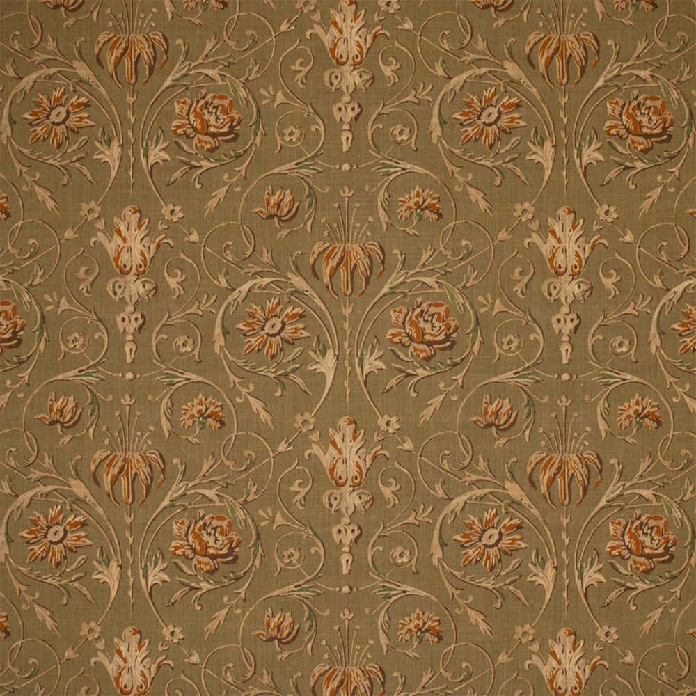 Greenhouse Fabric S7196 Lichen Like - 97% Cotton, 3% Linen Pakistan 20000 13.3" H, 13.5" V 58" - My Fabric Connection -