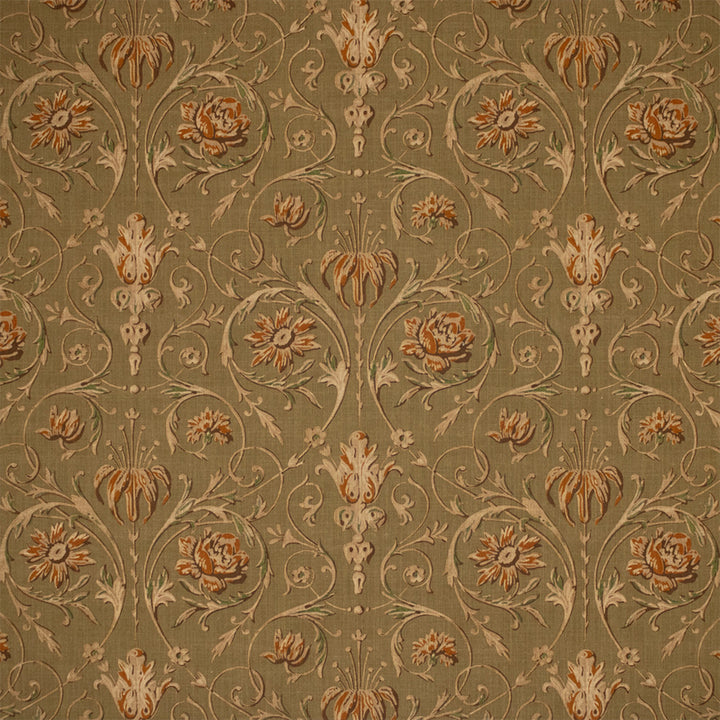 Greenhouse Fabric S7196 Lichen Like - 97% Cotton, 3% Linen Pakistan 20000 13.3" H, 13.5" V 58" - My Fabric Connection -