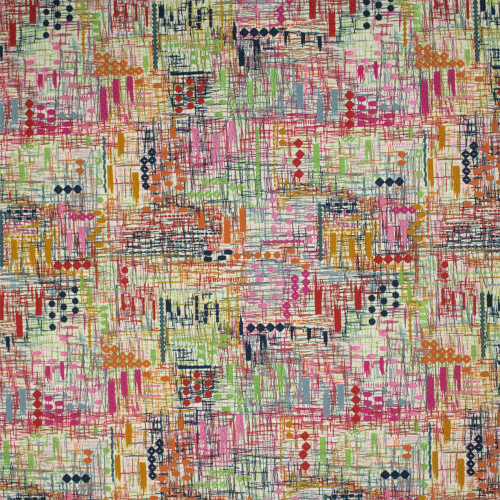 Greenhouse Fabric S7264 Carnival - 100% Cotton (Embroidery: 80% Polyester, 20% Rayon) India 9000 16.75" H, 15.25" V 52" - My Fabric Connection -