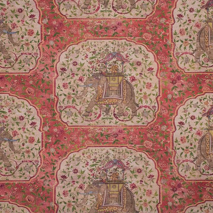 Greenhouse Fabric S7265 Ruby - 55% Linen, 45% Rayon Pakistan 50000 13.5" H, 27" V 54" - My Fabric Connection -