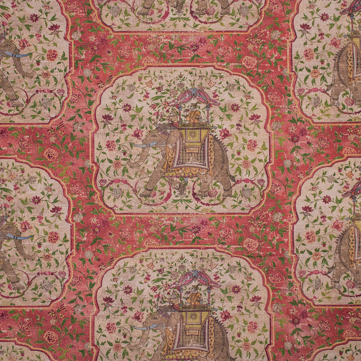 S7265 Ruby by Greenhouse Designer Fabric - 55% Linen, 45% Rayon Pakistan 50000 13.5" H, 27" V 54" - Swanky Fabrics -