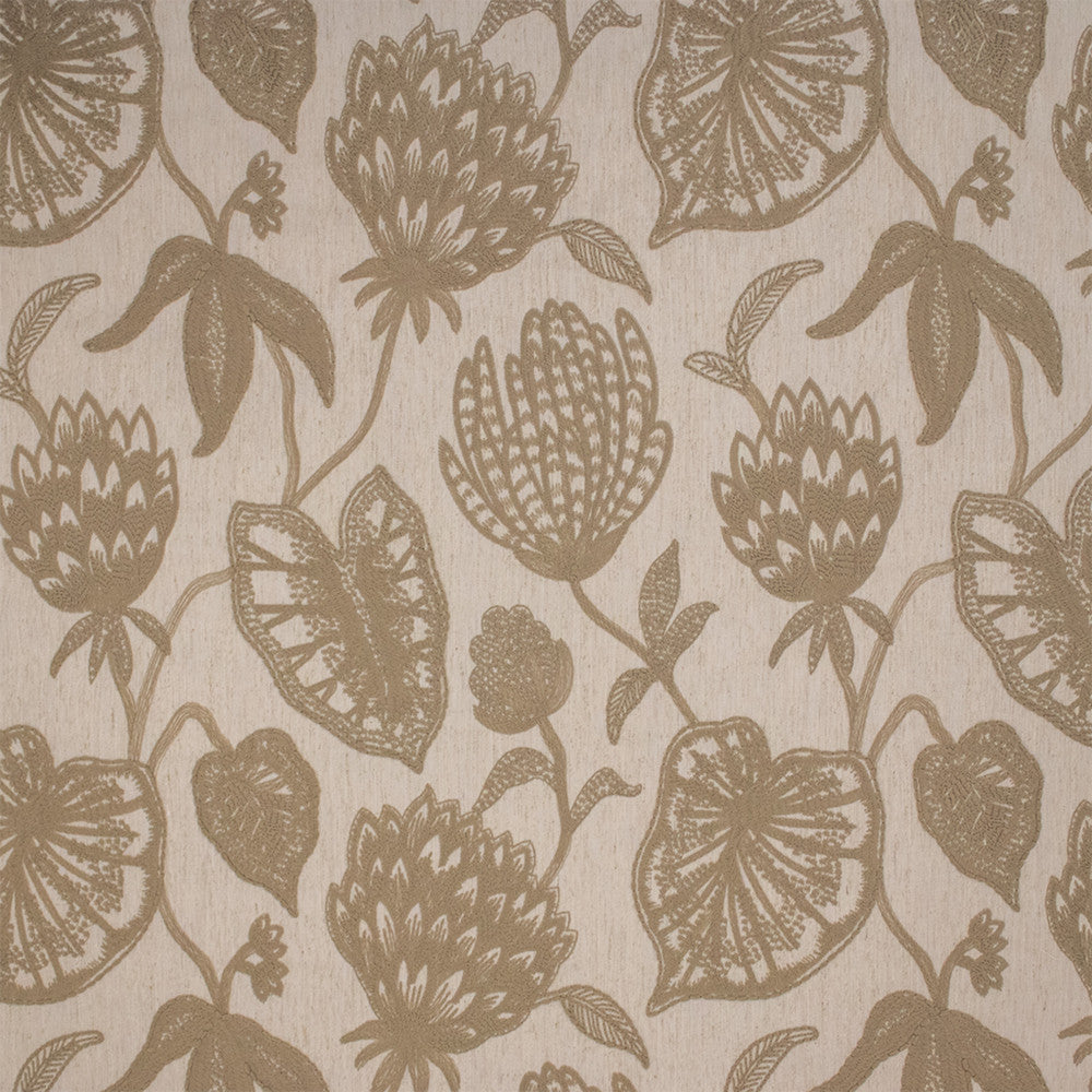 Greenhouse Fabric S7297 Natural - 65% Polyester, 35% Cotton (Embroidery: 100% Polyester) India 9000 17.25" H, 18.25" V 54" - My Fabric Connection -
