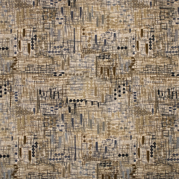 Greenhouse Fabric S7311 Cafe - 100% Cotton (Embroidery: 80% Polyester, 20% Rayon) India 9000 16.75" H, 15.25" V 52" - My Fabric Connection -