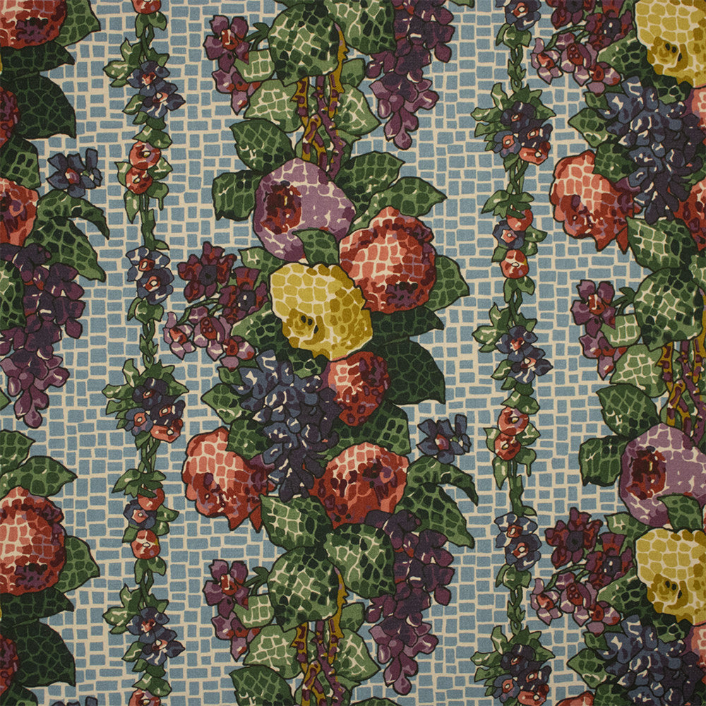 Greenhouse Fabric S7327 Sky - 100% Cotton Spain 57000 13.5" H, 19.5" V 54" - My Fabric Connection -