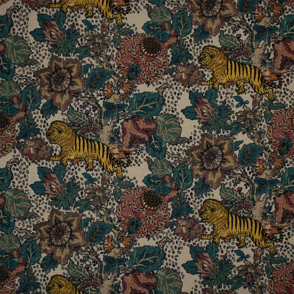 Greenhouse Fabric S7332 Natural - 97% Polyester, 3% Linen China 50000 27" H, 13.56" V 54" - My Fabric Connection -
