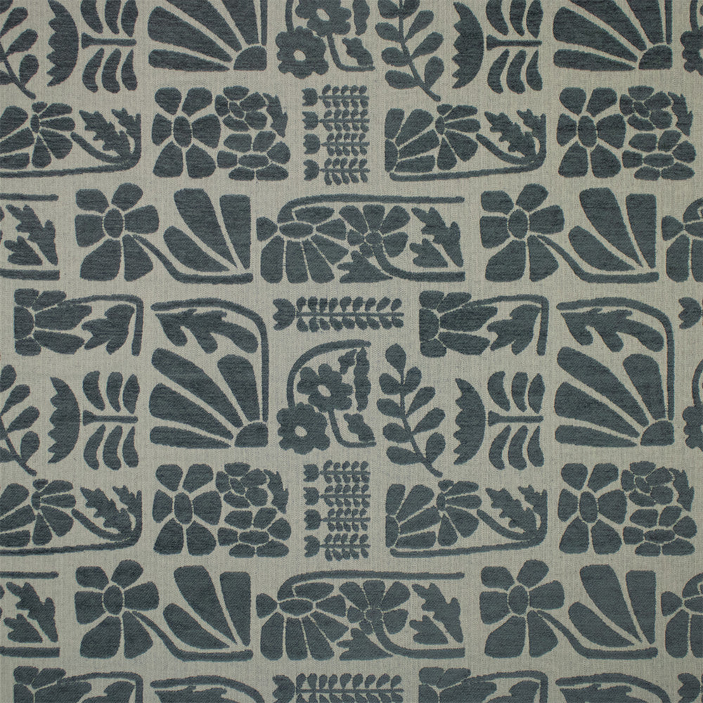 Greenhouse Fabric S7334 Ocean - 63.57% Rayon, 18.34% Polyester, 13.57% Pre-Crcotn, 4.52% Pcr Polyester USA 33000 14.5" H, 13.875" V 56" - My Fabric Connection -