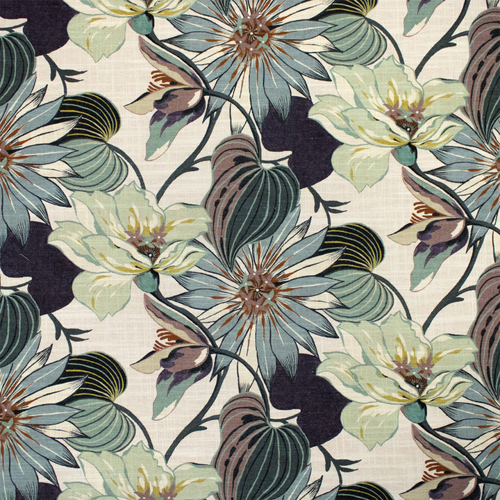 Greenhouse Fabric S7336 Nocturne - 75% Cotton, 25% Linen Pakistan DRAPERY 27" H, 13.5" V 55" - My Fabric Connection -