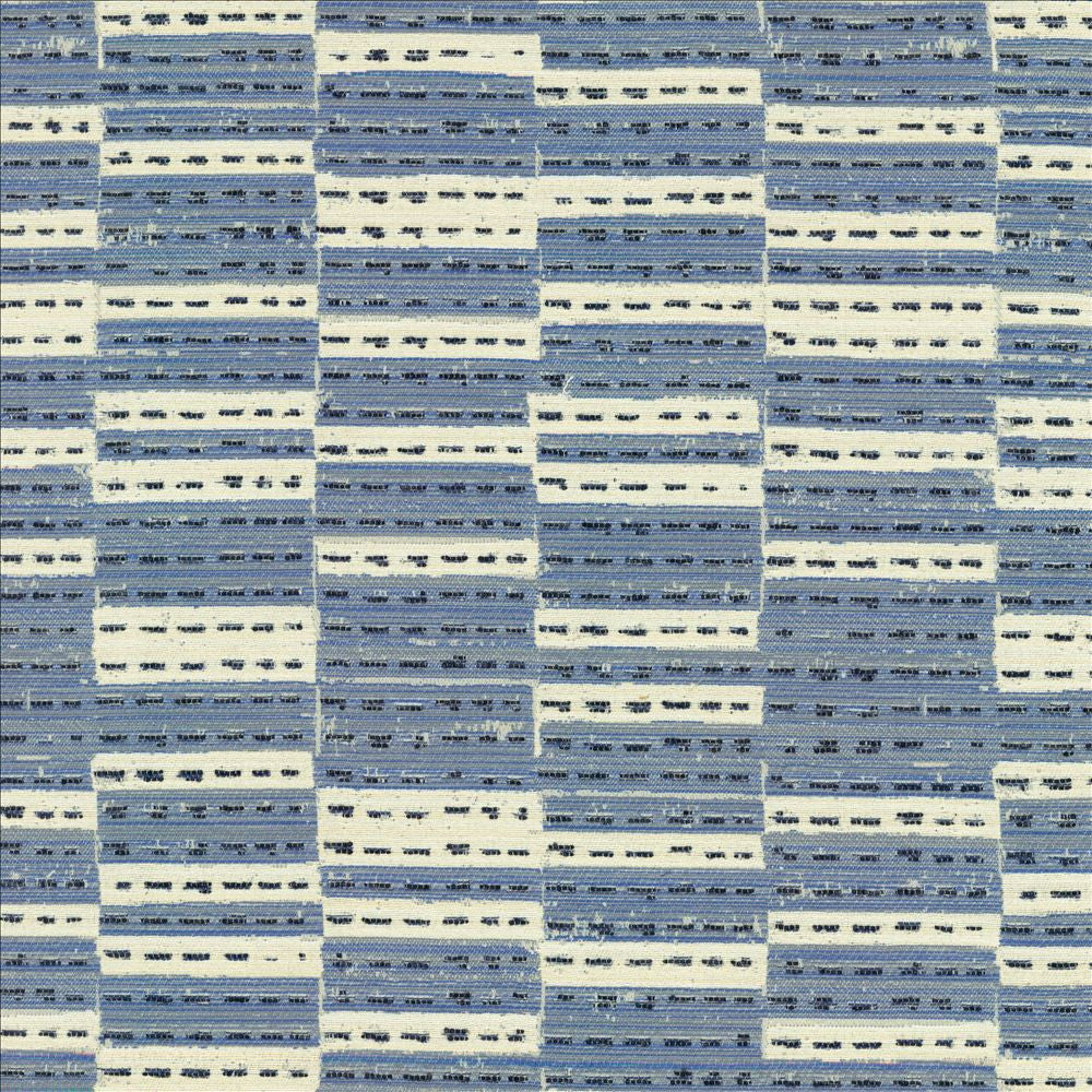 Saddle Up Blue by Kasmir Fabric 5143 42% Rayon
35% Polyester
23% Acrylic
 USA </p><p>Repeat: Horizontal: 14 2/8 inches and Vertical: 17 6/8 inches 53 - Fabric Carolina -