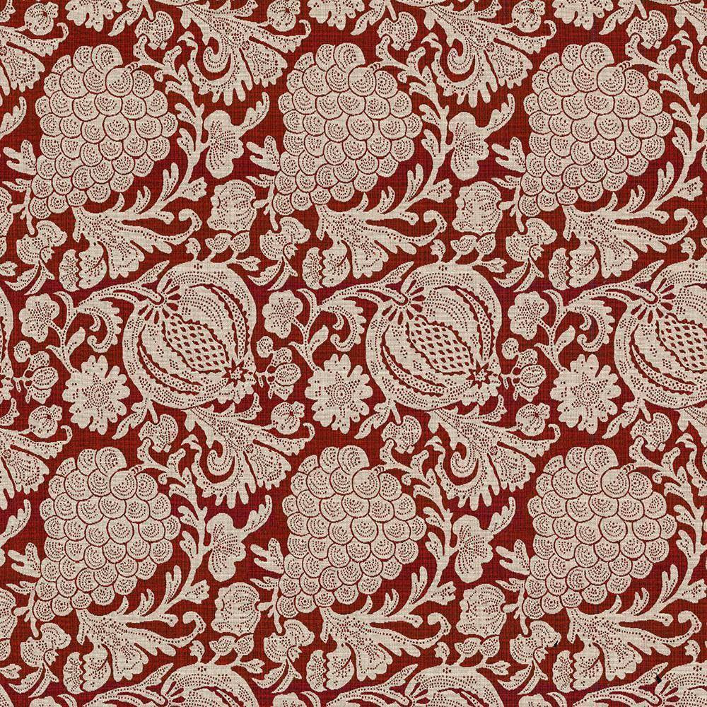Saint Emilion Tomato by Kasmir Fabric 1418 TURKEY 18,000 Wyzenbeek Double Rubs H: 14 inches, V:23 6/8 inches 54 - Fabric Carolina - Kasmir