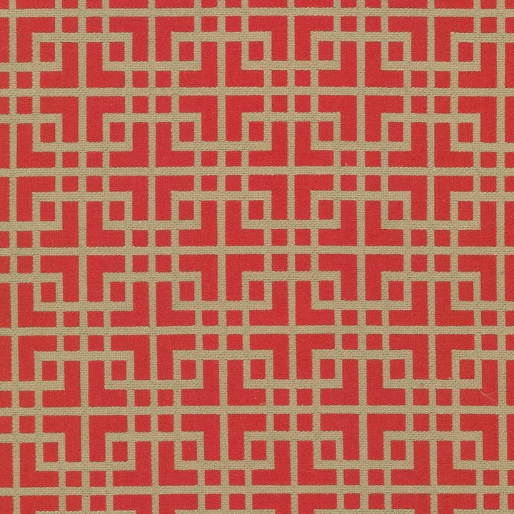 Sakura Fret Firecracker by Kasmir Fabric 5070 70% Cotton 30% Polyester CHINA 16,000 Wyzenbeek Double Rubs Horizontal: 2 6/8 inches and Vertical: 3 1/8 inches 54 - 55 - Fabric Carolina -