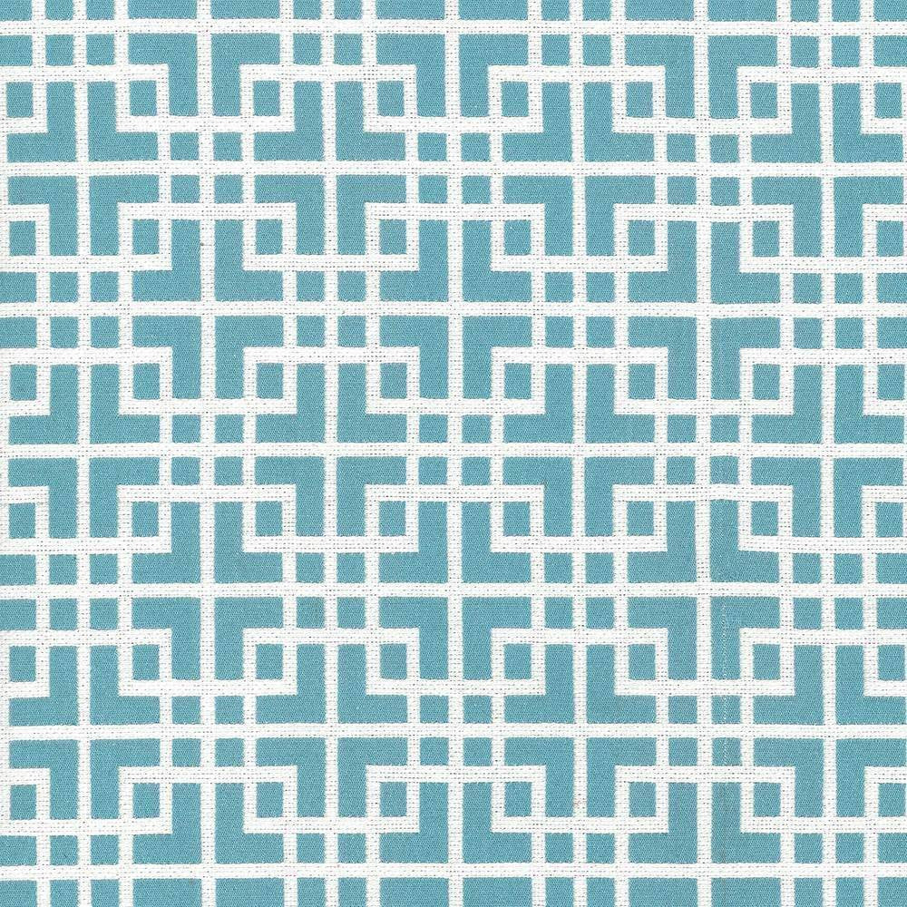 Sakura Fret Seabreeze by Kasmir Fabric 5072 CHINA 16,000 Wyzenbeek Double Rubs H: 2 6/8 inches, V:3 1/8 inches 54 - 55 - Fabric Carolina - Kasmir