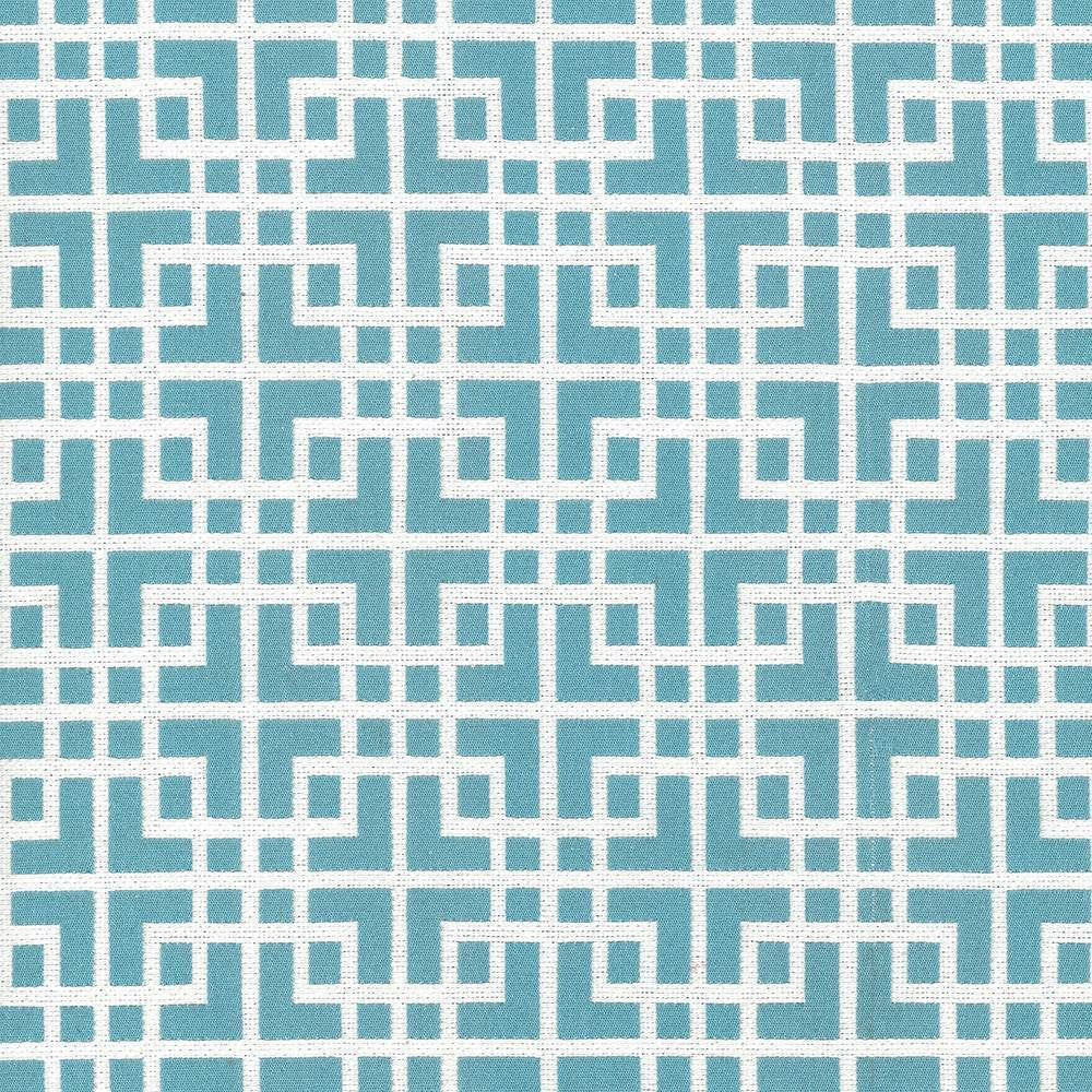 Sakura Fret Seabreeze by Kasmir Fabric 5072 70% Cotton
30% Polyester
 CHINA </p><p>Repeat: Horizontal: 2 6/8 inches and Vertical: 3 1/8 inches 54 - 55 - Fabric Carolina -