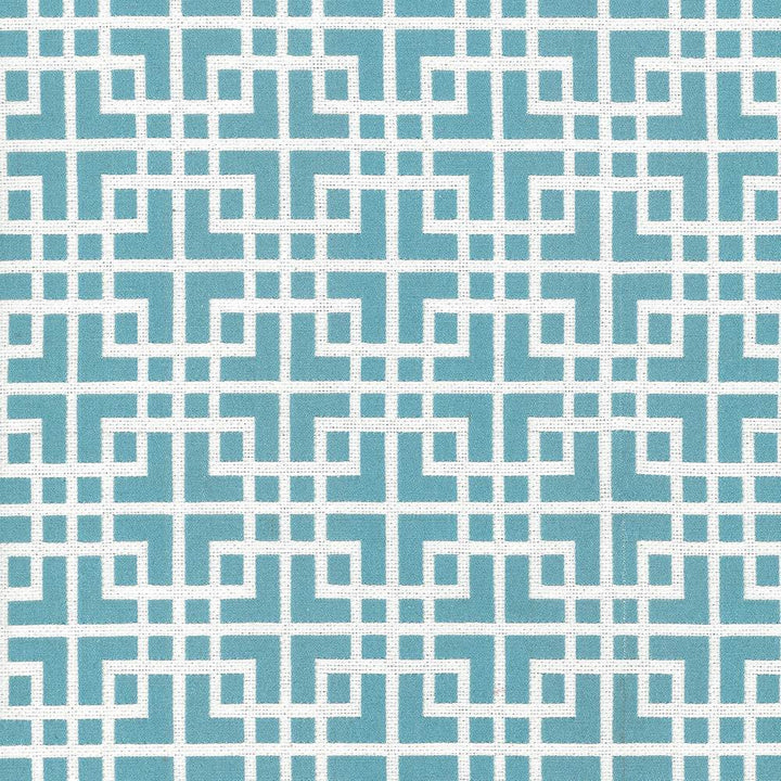 Sakura Fret Seabreeze by Kasmir Fabric 5072 70% Cotton
30% Polyester
 CHINA </p><p>Repeat: Horizontal: 2 6/8 inches and Vertical: 3 1/8 inches 54 - 55 - Fabric Carolina -