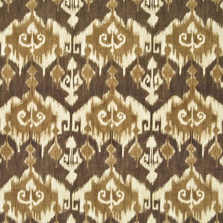 Saliz Ikat Toffee by Kasmir Fabric 1403 CHINA Not Tested H: 13 4/8 inches, V:27 inches 54 - 55 - Fabric Carolina - Kasmir