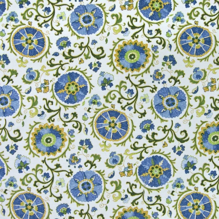 Samarkand Aquamarine by Kasmir Fabric 1368 100% Cotton
 USA </p><p>Repeat: Horizontal: 27 inches and Vertical: 27 inches 54 - Fabric Carolina -
