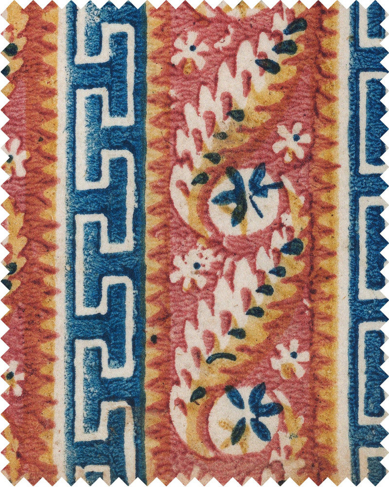 SAMOTHRAKI Fabric (FB00066) by Mind The Gap | FB00066 | SUNDANCE VILLA | Blue, Orange, Yellow | Fabric Carolina | https://www.fabriccarolina.com/